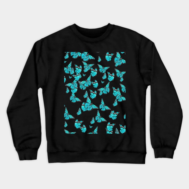 Mask Blue butterfly Crewneck Sweatshirt by MimASM